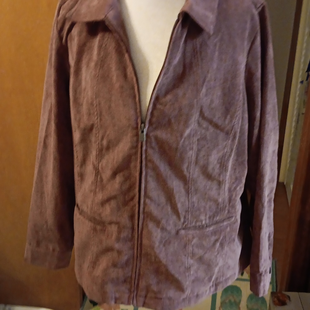 Cj banks 1x zipper front mauve/ plum - almost like a sheared velvet.